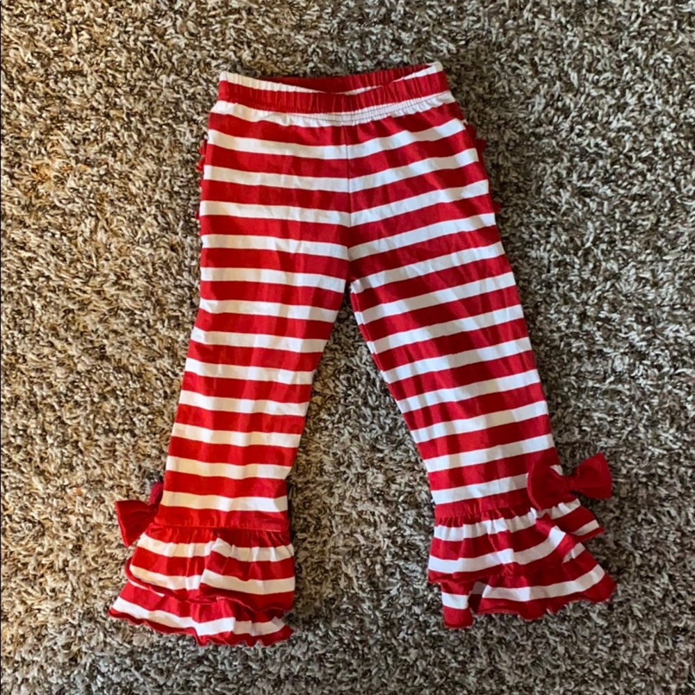 Ruffle butts red and white ruffle pants